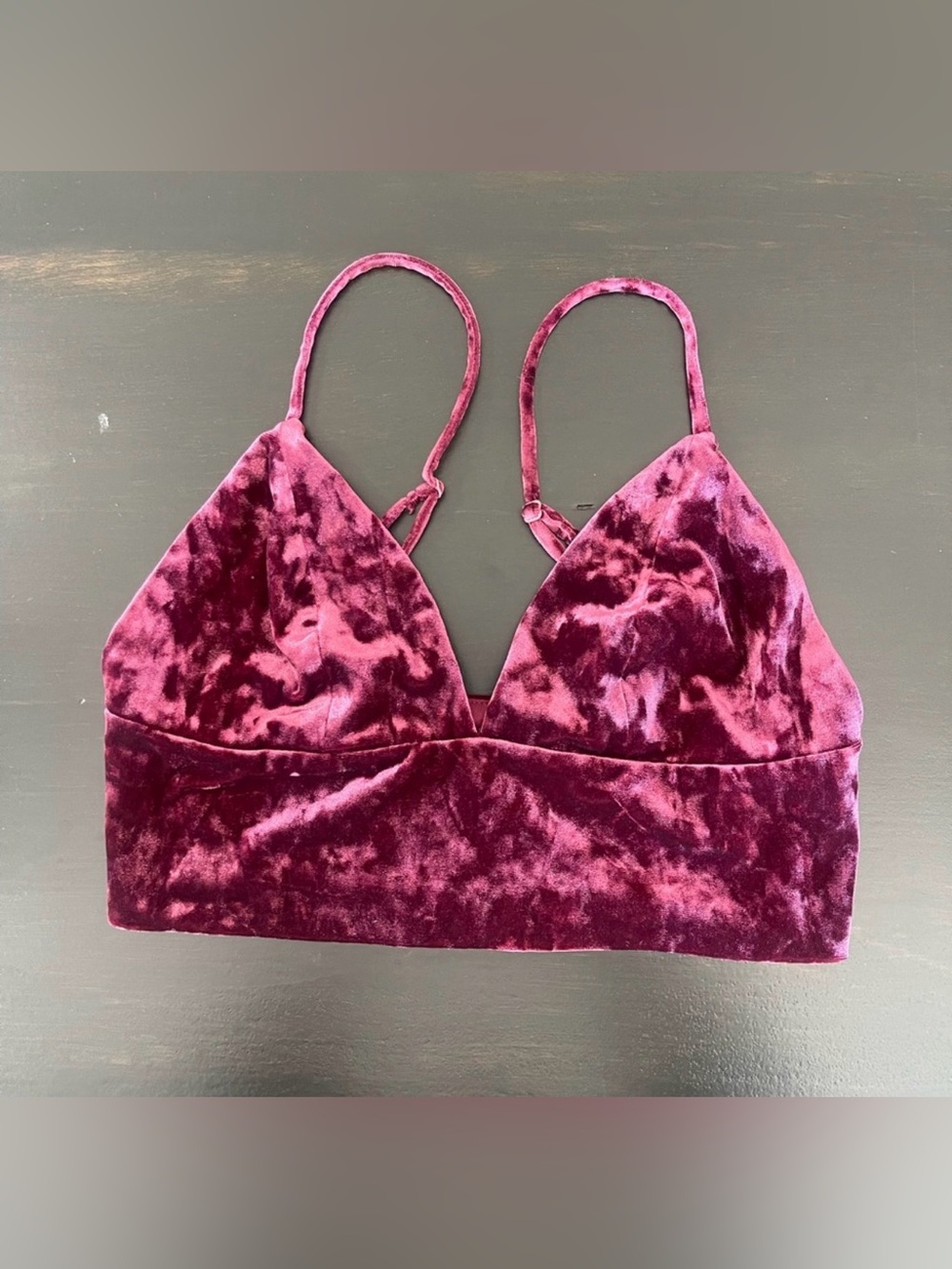 True Religion Velvet Bralette Sz Small